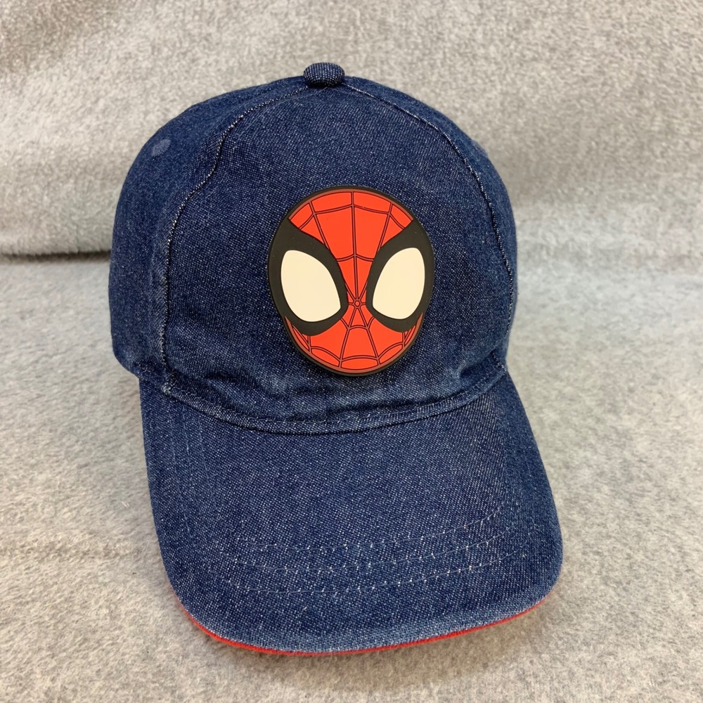 Spider-Man Mask Kids Blue Marvel Spidey and His Amazing Friends Denim Hat OSFM